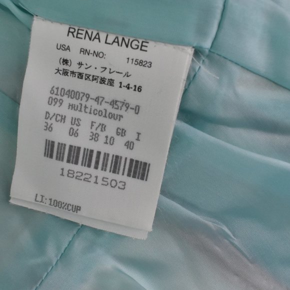 Rena Lange Womens Size 06 Blazer Spring Colorful - Picture 4 of 6